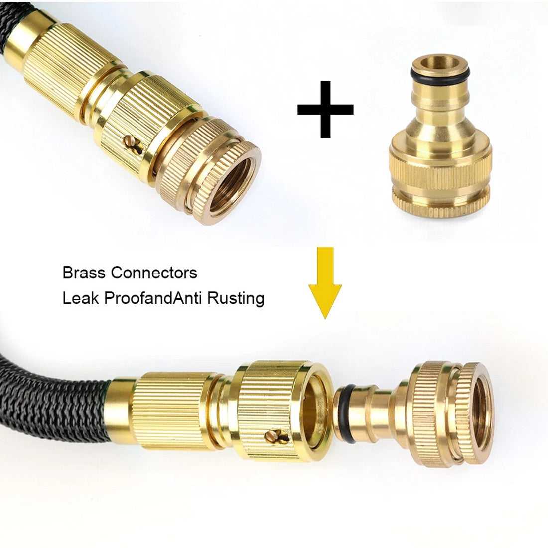 Heavy Duty 25FT Expandable Garden Hose Pipe Flexible With Water Spray Gun UK