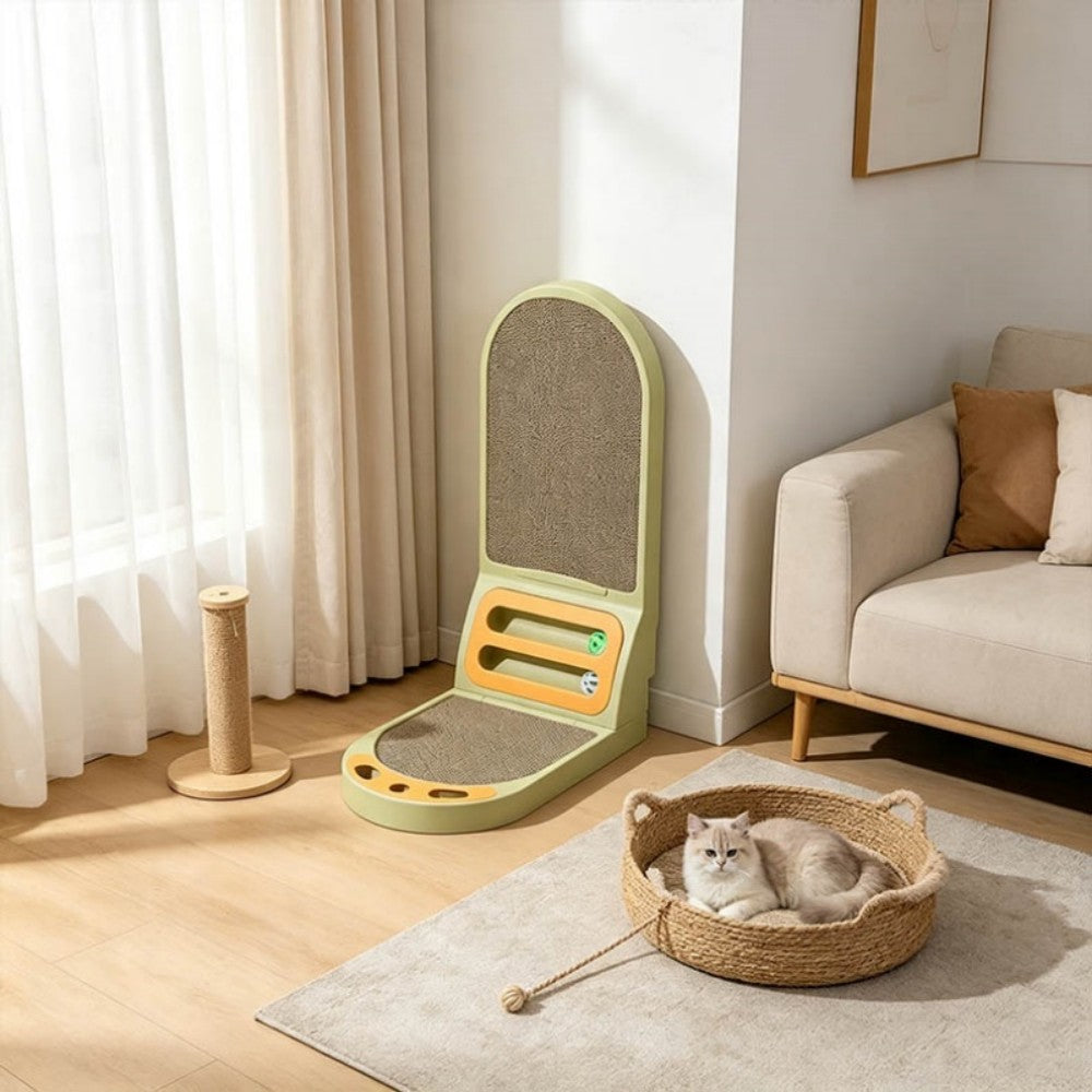 L-Shaped Cat Scratcher Board - Thickened Scratching Pad & Lounge Bed