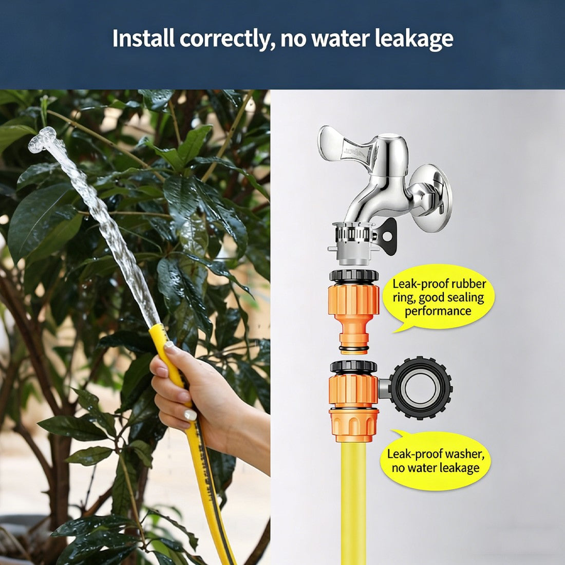 20m Heavy-Duty Reinforced Garden Hose with Connectors - product image 7