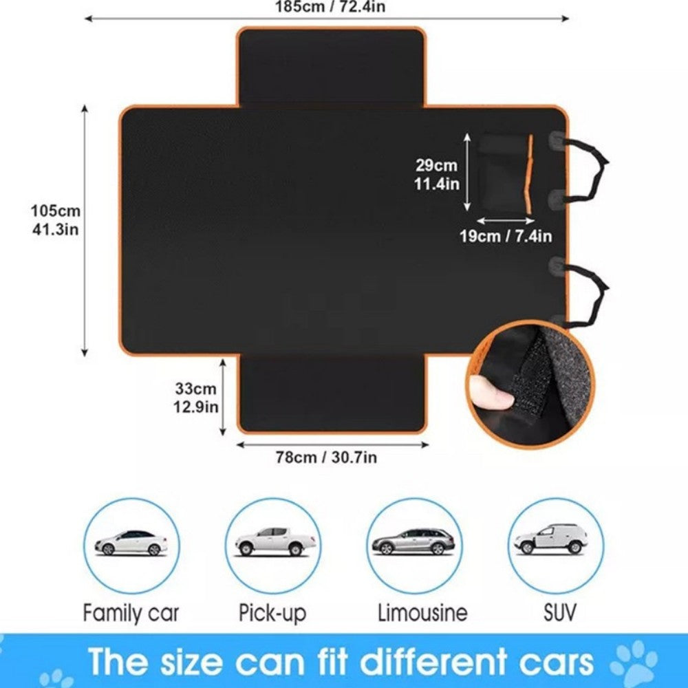 Pet Car Boot Liner Protector For Dogs Universal Car Boot Cover Waterproof Black