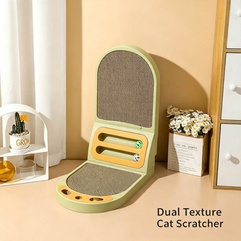 L-Shaped Cat Scratcher Board - Thickened Scratching Pad & Lounge Bed