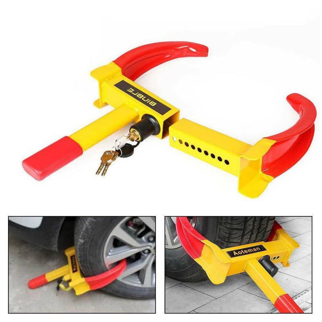 Heavy Duty Security Wheel Clamp Clamps Locks for Caravan Car Van Trailer Lock UK